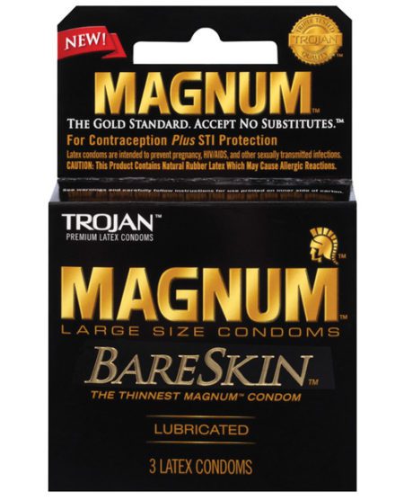 Trojan Magnum Bareskin Condoms - Pack Of 3 | XXXToyz-R-Us.com
