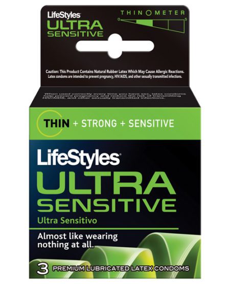 Lifestyles Ultra Sensitive - Box Of 3 | XXXToyz-R-Us.com