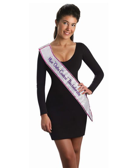 Bachelorette Outta Control Flashing Sash - White | XXXToyz-R-Us.com