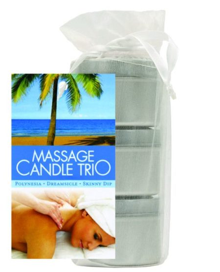 Earthly Body Massage Candle Trio Gift Bag - 2 Oz Skinny Dip, Dreamsicle, & Guavalva | XXXToyz-R-Us.com