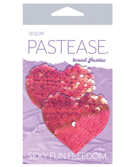 Pastease Premium Color Changing Flip Sequins Heart - Pink O/s | XXXToyz-R-Us.com