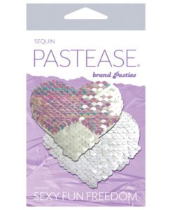 Pastease Premium Color Changing Flip Sequins Heart - Pearl/white O/s