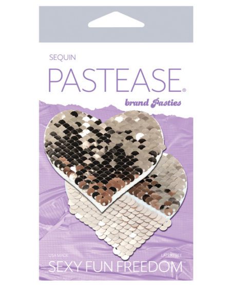 Pastease Premium Color Changing Flip Sequins Heart - Rose Gold O/s | XXXToyz-R-Us.com