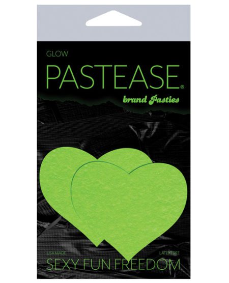 Pastease Premium Heart - Glow In The Dark Green O/s | XXXToyz-R-Us.com
