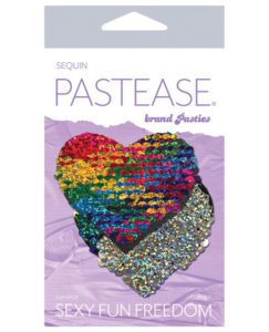 Pastease Premium Color Changing Flip Sequins Heart - Rainbow O/s