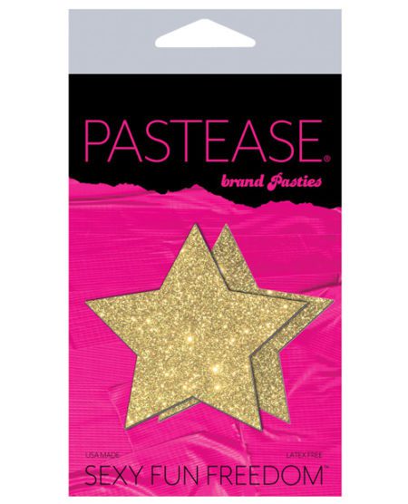 Pastease Premium Glitter Star - Gold O/s | XXXToyz-R-Us.com