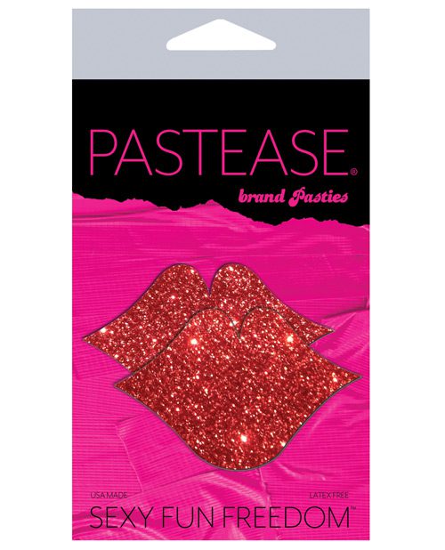 Pastease Premium Glitter Lips - Red O/s