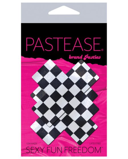 Pastease Premium Checker Cross - Black/white O/s | XXXToyz-R-Us.com