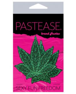 Pastease Premium Glitter Marijuana Leafs - Green O/s