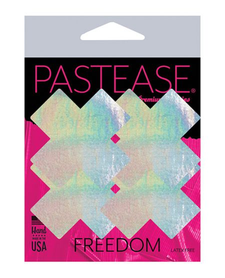 Pastease Premium Holographic Plus X - Silver O/s Pack Of 2 Pair