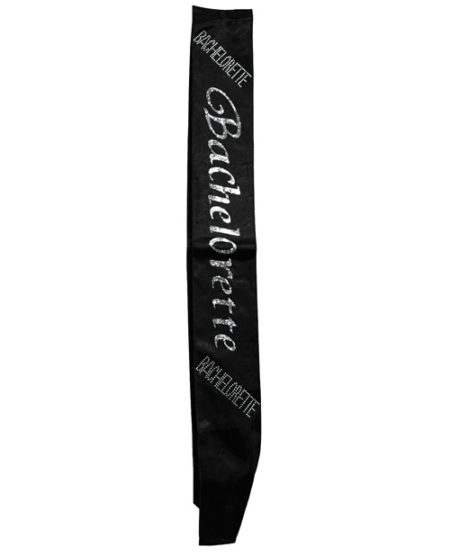 Bachelorette Non Flashing Sash - Black