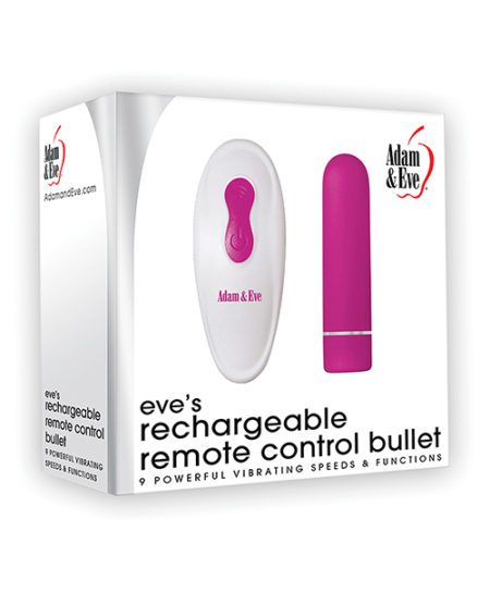 Adam & Eve Eve's Rechargeable Remote Control Bullet - Pink/white