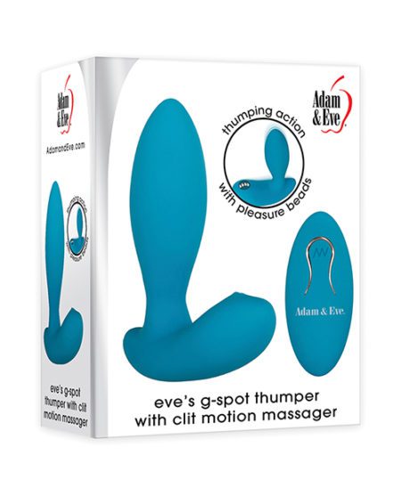 Adam & Eve Eve's G Spot Thumper W/clit Motion Massager - Teal