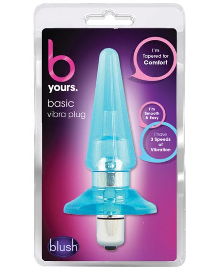 Blush B Yours Basic Vibra Plug - Blue | XXXToyz-R-Us.com