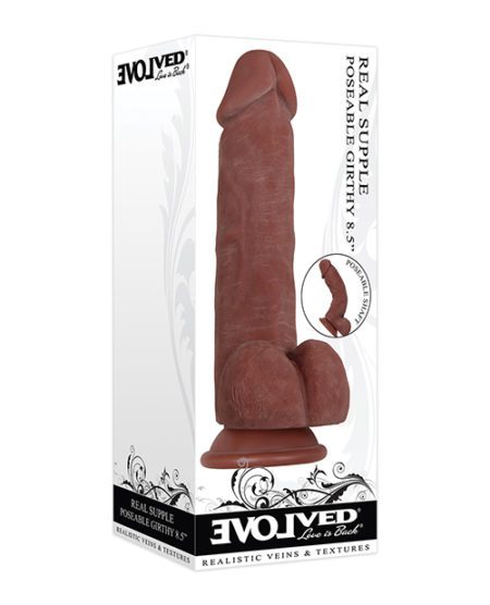 Evolved Real Supple Poseable Girthy Dark 8.5”