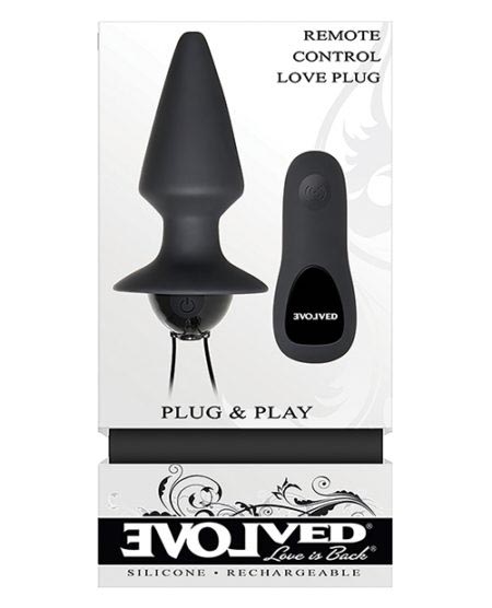 Evolved Plug & Play Remote Anal Plug - Black | XXXToyz-R-Us.com