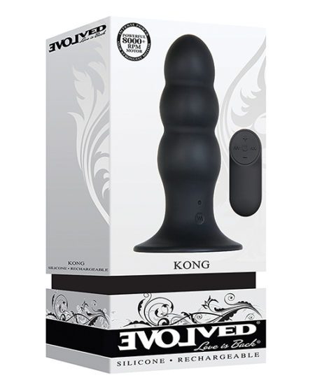 Evolved Kong Rechargeable Anal Plug - Black | XXXToyz-R-Us.com