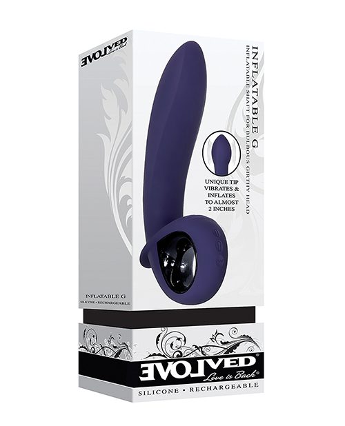 Evolved Inflatable G Rechargeable Vibrator - Purple | XXXToyz-R-Us.com