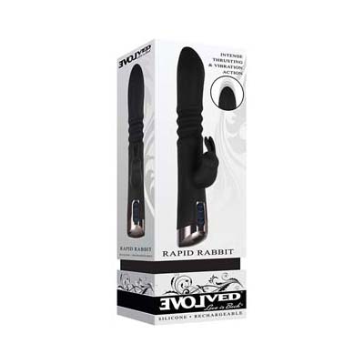 Evolved Rapid Rabbit Thrusting Dual Vibe - Black