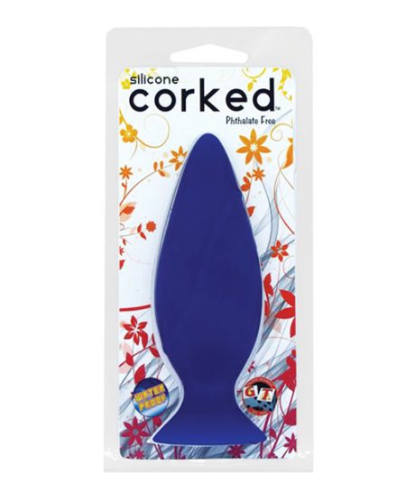 Corked Butt Plug Small - Blue | XXXToyz-R-Us.com