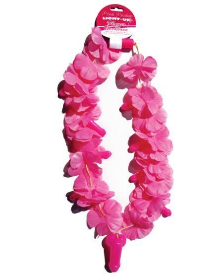 Light Up Flower Pecker Necklace - Pink | XXXToyz-R-Us.com