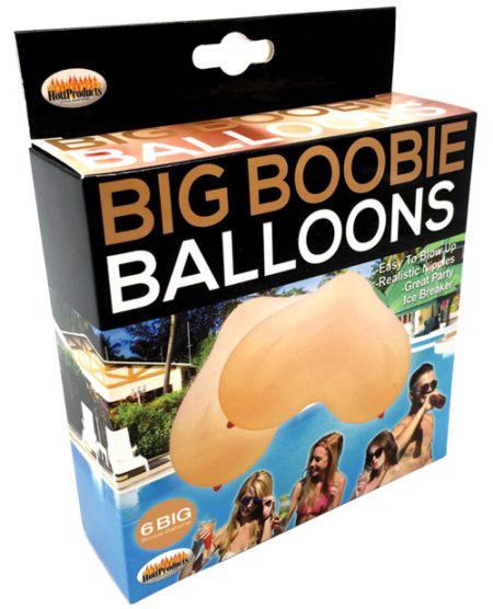 Big Boobie Balloons - Flesh Box Of 6