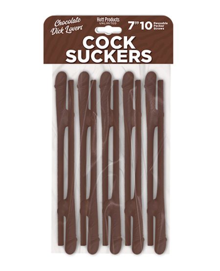 Cock Suckers Pecker Straws - Chocolate Lovers Pack Of 10 | XXXToyz-R-Us.com