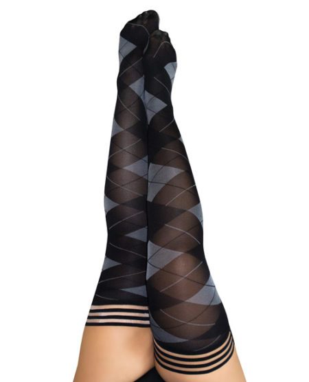 Kix'ies Kimmie Argyle Thigh High Argyle D