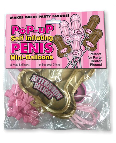 Pop Up Self Inflating Penis Mini Balloons - Pack Of 6 | XXXToyz-R-Us.com