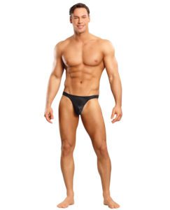 Satin Bong Thong Black L/xl