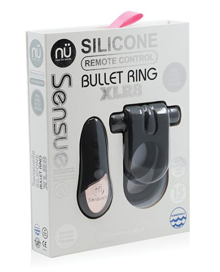 Nu Sensuelle Silicone Remote Control Xlr8 Turbo Boost Bullet Ring - Black