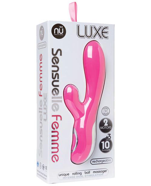 Nu Sensuelle Femme Luxe 10 Fun Rabbit Massager - Pink | XXXToyz-R-Us.com