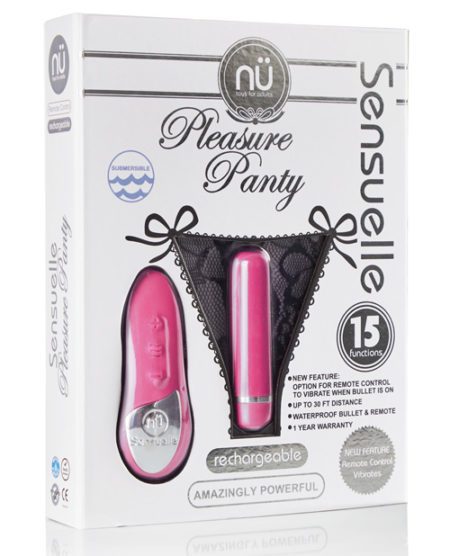 Nu Sensuelle Pleasure Panty Bullet W/remote Control 15 Function - Pink