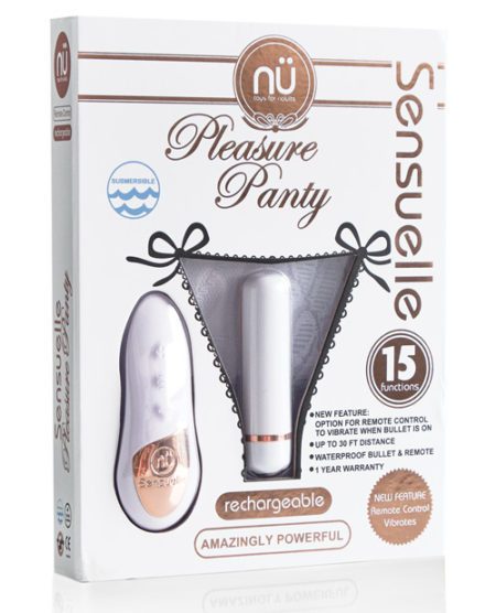 Nu Sensuelle Pleasure Panty Bullet W/remote Control 15 Function - White | XXXToyz-R-Us.com