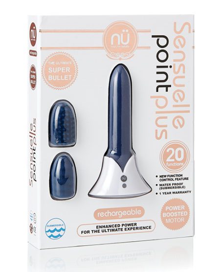 Nu Sensuelle Point Plus Rechargeable Bullet - Navy Blue