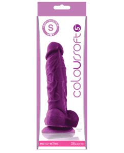 Coloursoft 5" Silicone Soft Dildo - Purple