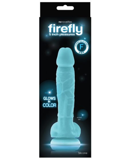 Firefly 5" Silicone Glowing Dildo - Blue | XXXToyz-R-Us.com
