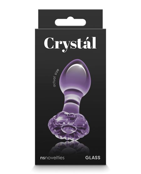 Crystal Flower Butt Plug - Purple