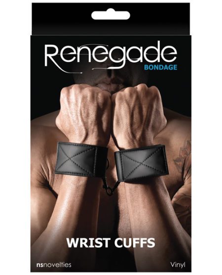 Renegade Bondage Wrist Cuffs - Black | XXXToyz-R-Us.com