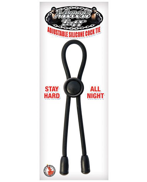 Mack Tuff Adjustable Silicone Cock Tie - Black | XXXToyz-R-Us.com
