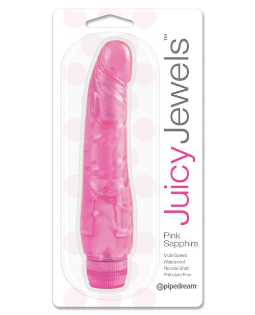 Juicy Jewels Pink Sapphire Vibrator - Dark Pink | XXXToyz-R-Us.com