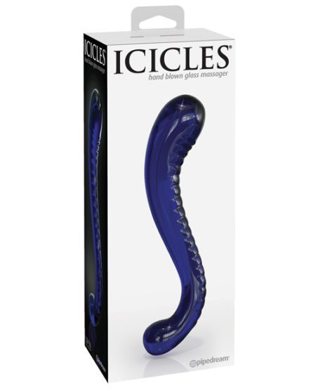 Icicles No. 70 Hand Blown Glass G-spot Dildo - Purple