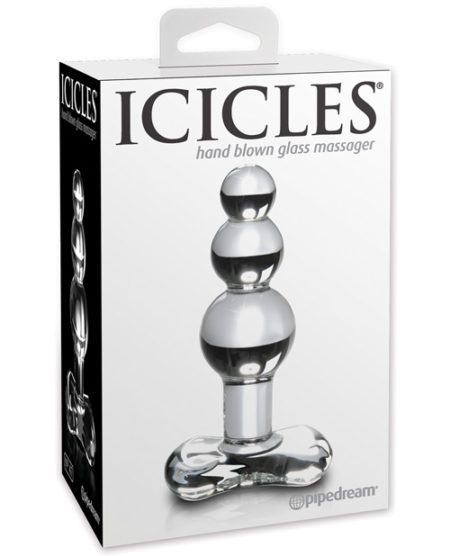 Icicles No. 47 Hand Blown Glass Butt Plug - Clear | XXXToyz-R-Us.com