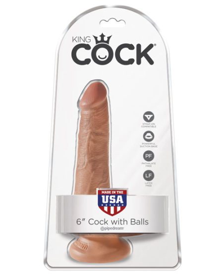 King Cock 6" Cock W/balls - Tan | XXXToyz-R-Us.com