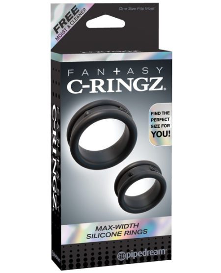 Fantasy C-ringz Max Width Silicone Rings - Black | XXXToyz-R-Us.com