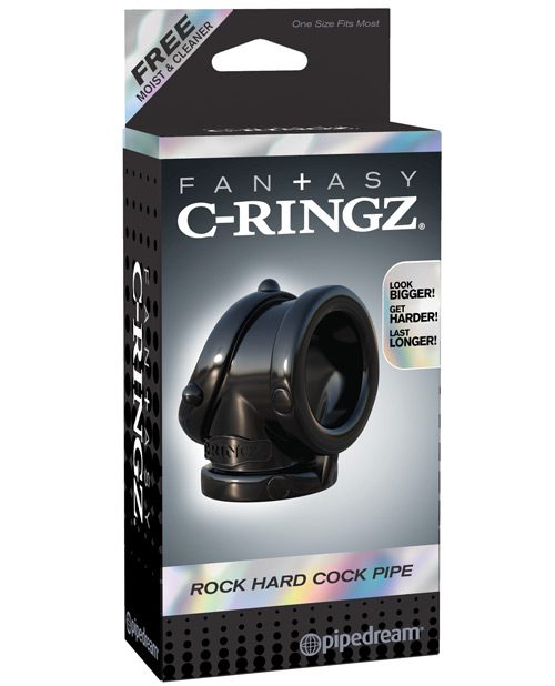 Fantasy C-ringz Rock Hard Cock Pipe - Black | XXXToyz-R-Us.com