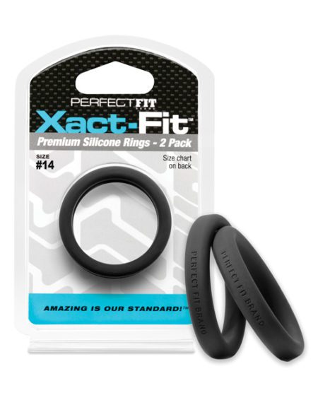 Perfect Fit Xact Fit #14 - Black Pack Of 2 | XXXToyz-R-Us.com