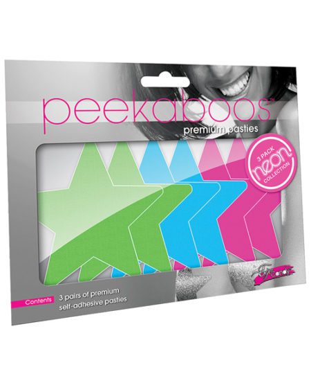 Peekaboos Neon Stars Value Pack - O/s Pack Of 3 | XXXToyz-R-Us.com