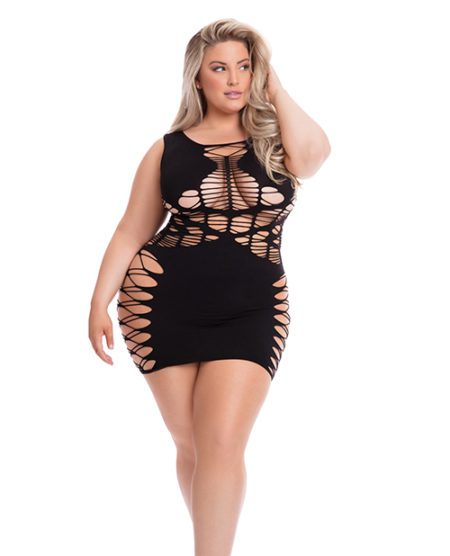 Pink Lipstick Dynamite Diva Dress Black Qn