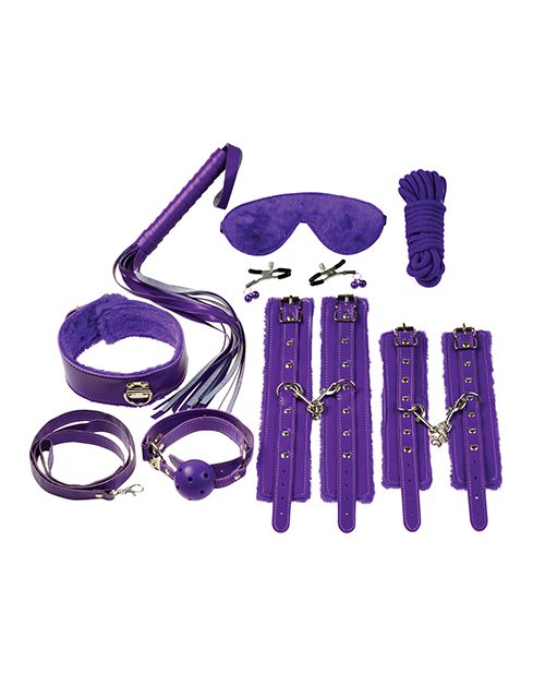 Plesur Everything Bondage 12 Piece Kit - Purple | XXXToyz-R-Us.com